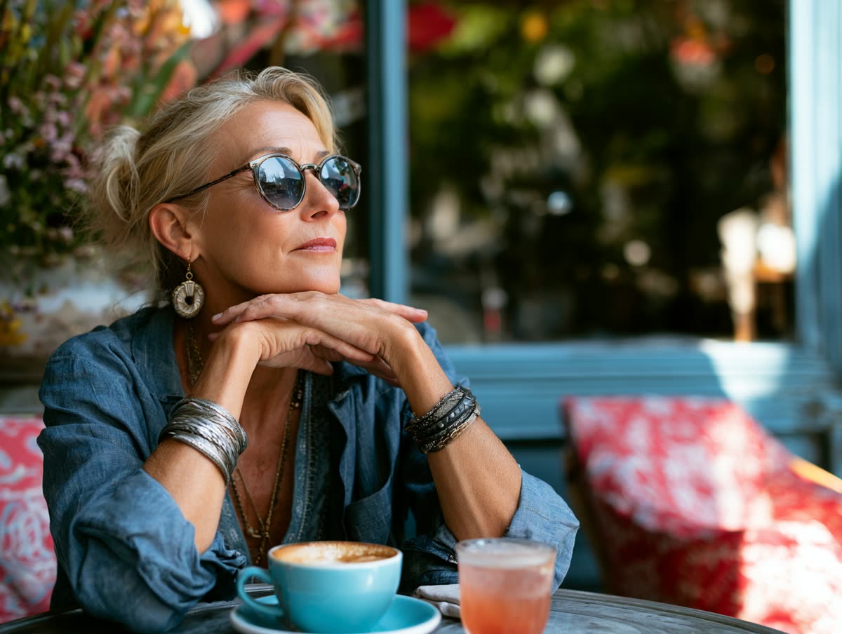 A woman connecting with her intuition